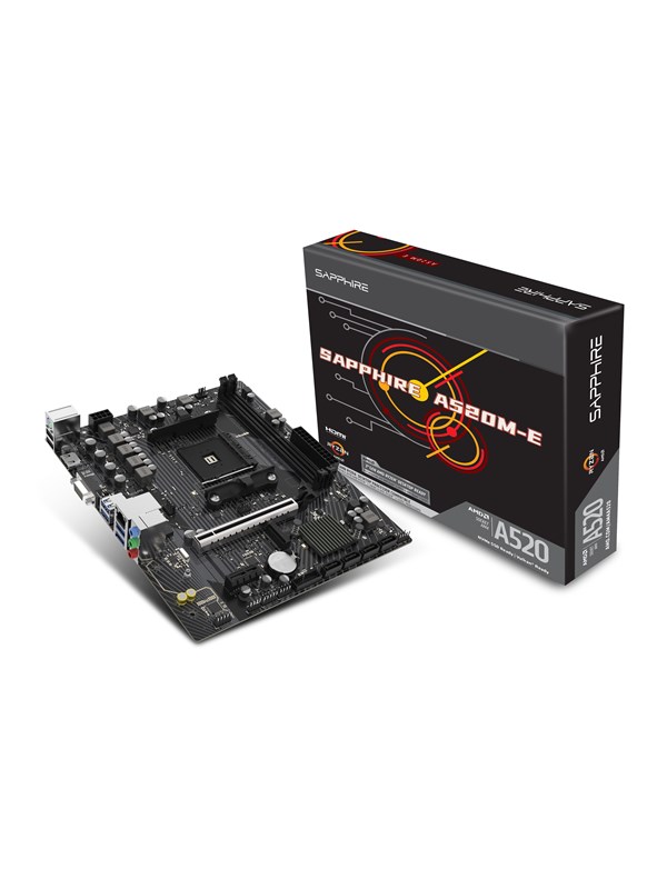 Sapphire A520M-E Emolevy - AMD A520 - AMD AM4 - DDR4 RAM - Micro-ATX
