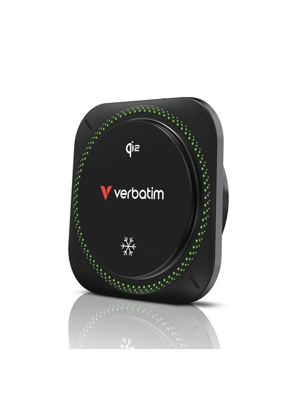 Verbatim Charge 'n' Drive car wireless charging holder - Qi2 RGB lighting - 15 Watt