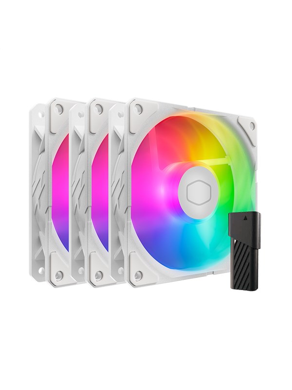 Cooler Master SickleFlow Edge 120 ARGB WE 3-in-1 Fan - 120mm - Valkoinen RGB LED valolla