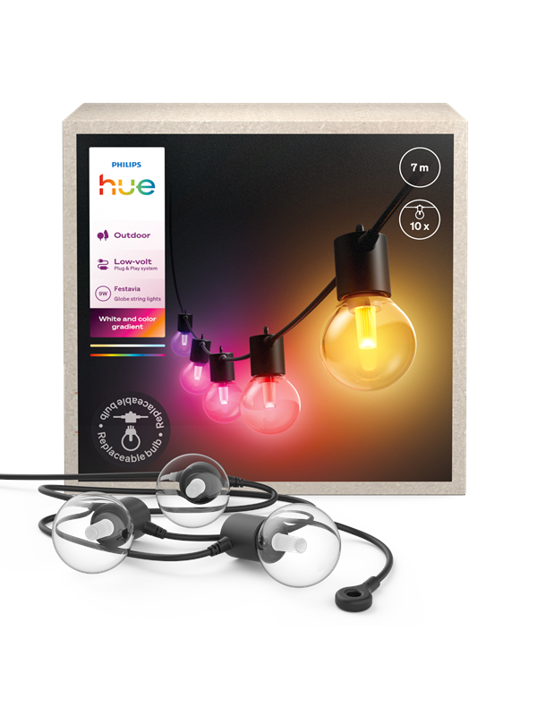 Philips Hue Festavia globe -valosarja ulkokäyttöön 7 m