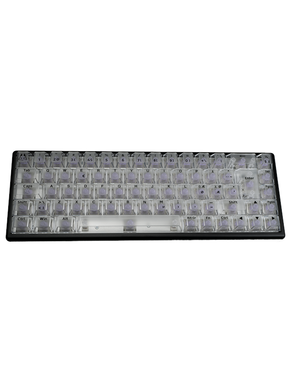 Arbiter Polar 65 HE - Phantom Clear - Pelinäppäimistö - ilman numpadia - Pohjoismainen - Musta