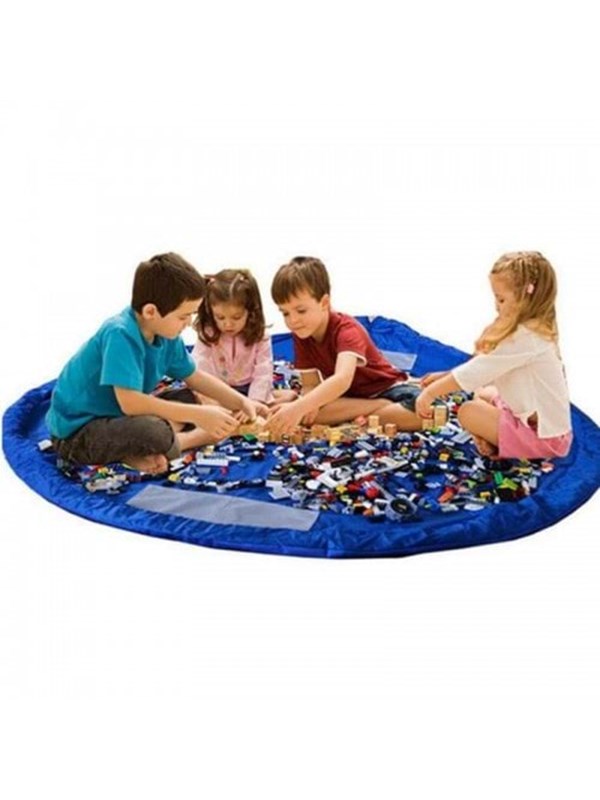 Pro Leikkimatto & säilytyspussi Legoille ja leluille - Sininen