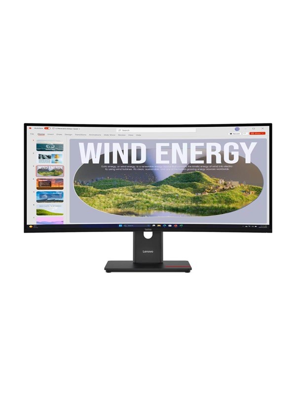 34" Lenovo ThinkVision T34WD-40 - 3440x1440 (UWQHD) - 120Hz - VA - 100W USB-C