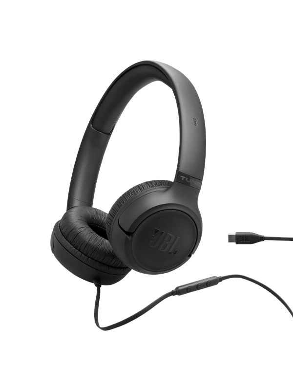 JBL Tune 530C Wired USB-C On-ear Headphones Black