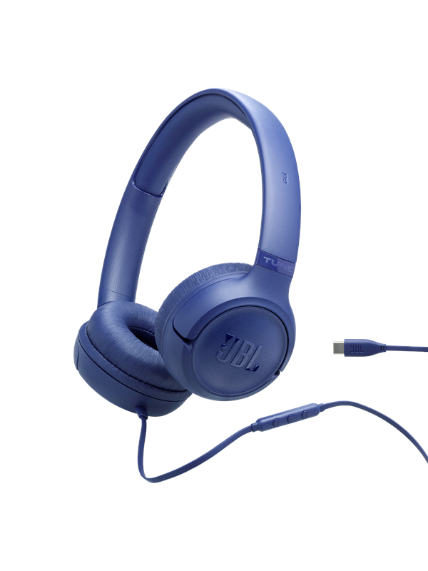 JBL Tune 530C Wired USB-C On-ear Headphones Blue
