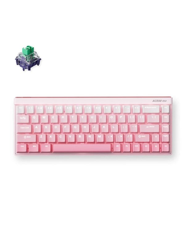 MCHOSE Ace 68 Air Kailh Magnetic God Hall Effect - Pelinäppäimistö - ilman numpadia - Englanti (US) - Vaaleanpunainen