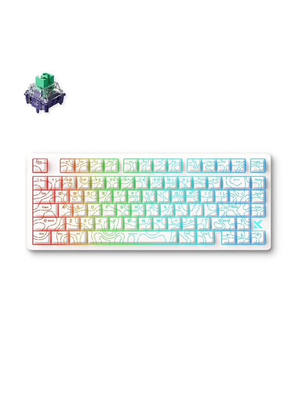 MCHOSE Jet 75 Kailh Magnetic God Hall Effect - Pelinäppäimistö - ilman numpadia - Englanti (US) - Valkoinen
