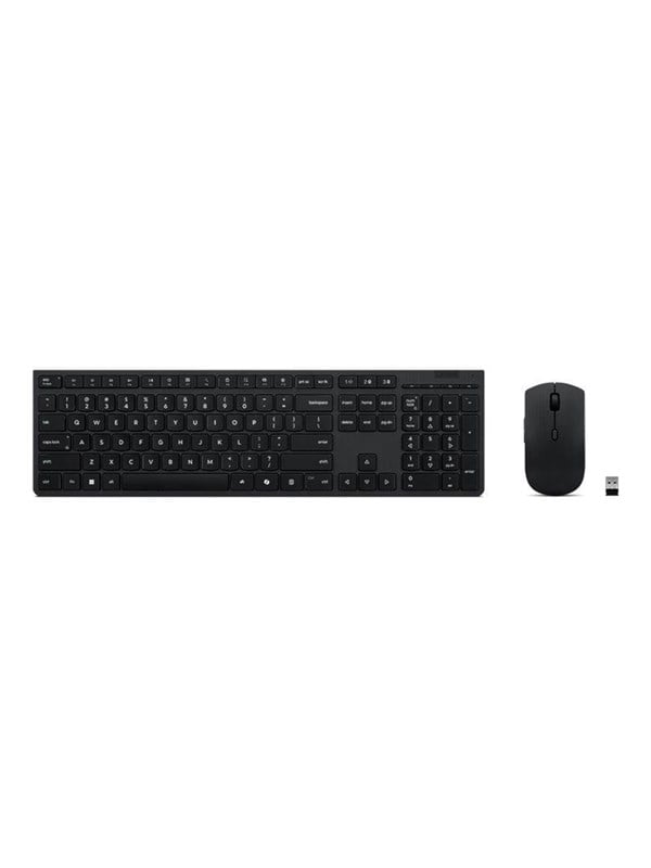 Lenovo Professional - keyboard and mouse set - QWERTY - US with Euro symbol - grey Input Device - Näppäimistö ja Hiirisetti - Englanti - Harmaa