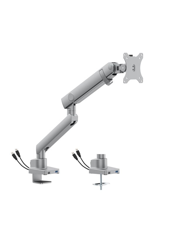 DUTZO Monitorivarsi yhdelle näytölle (17"-40") - Pro+ 1 x USB A & 1 x USB C-malli (Valkoinen)
