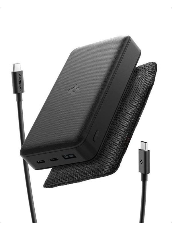 Spigen Essential 30 -000mAh 30W Portable Charger - black EA3030 Powerbank - musta - 30000 mAh