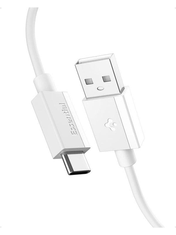 Spigen Essential 60W - USB-A <-> USB-C - 1m - Valkoinen