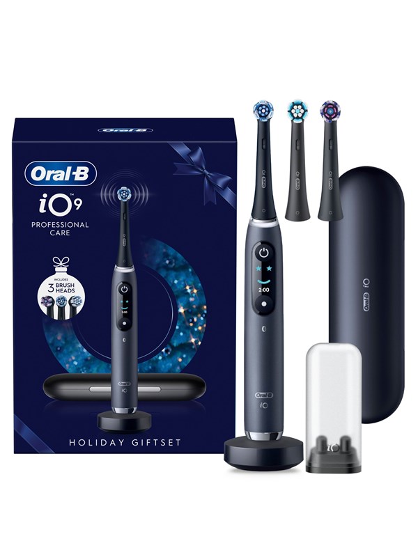 Oral-B Hammasharja iO9 Black Gift Pack incl. Charging Travel Case + 2 extra brush heads
