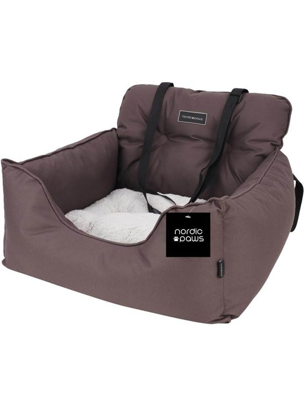 Nordic Paws - Car seat Luxury Brown Cozy - 53x50x35 cm