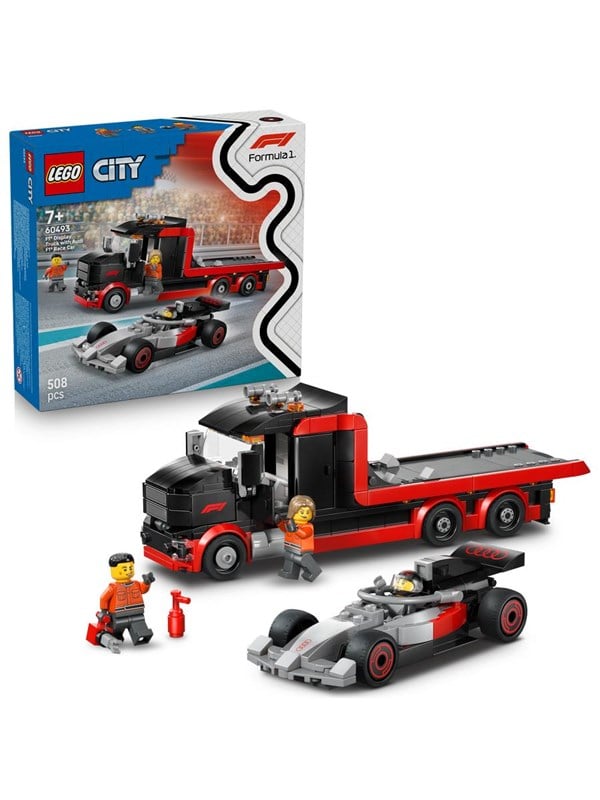 LEGO City 60493 F1®-kuljetusauto ja Audi F1® ‑kilpa-auto