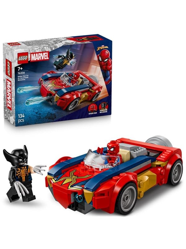 LEGO Super Heroes 76336 Spider-Manin auto vastaan Venomiksi muuttunut Wolverine