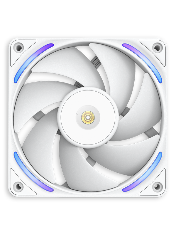 NZXT F120X - Kotelotuuletin - 120mm - Valkoinen, RGB-valolla - 41 dBA