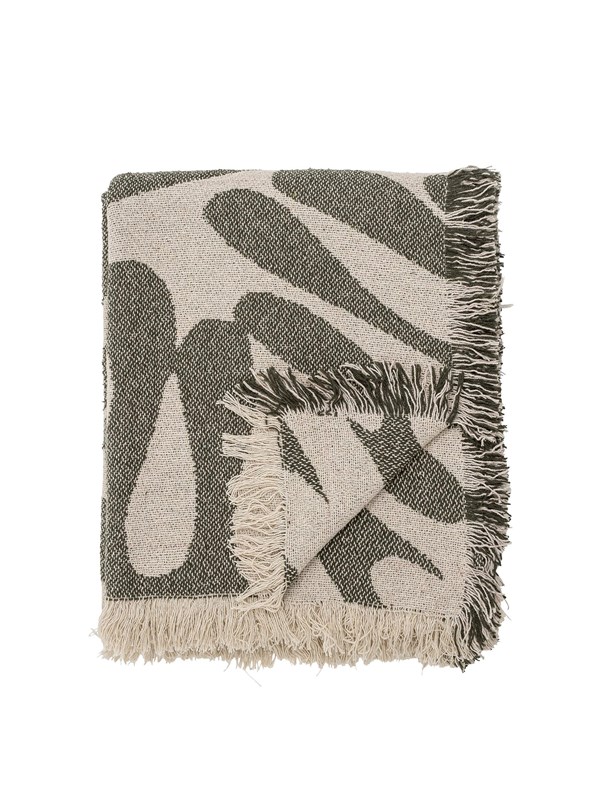 Bloomingville - Alk Throw - Green - Cotton