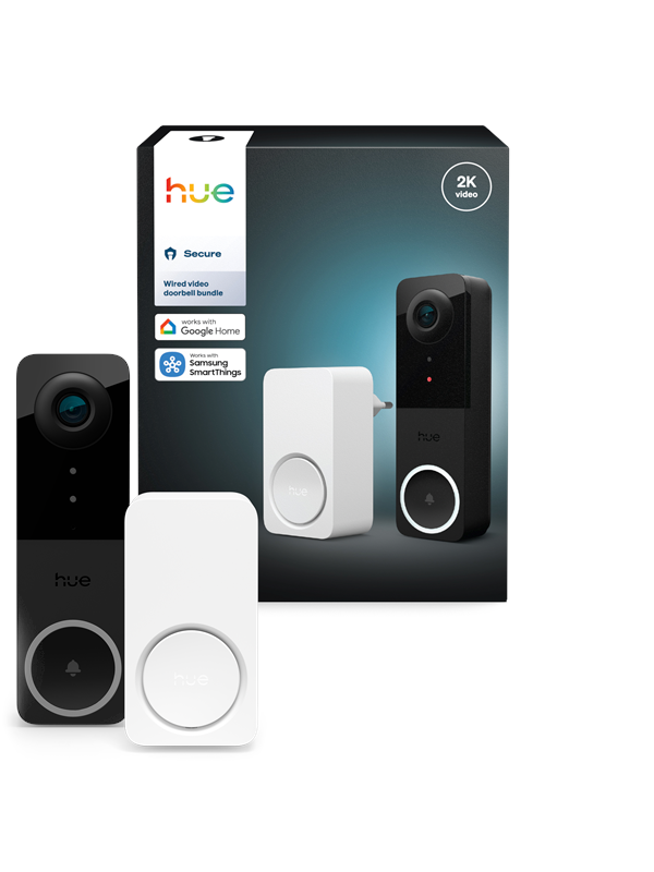 Philips Hue Secure video-ovikello + Smart Chime, tuotepaketti