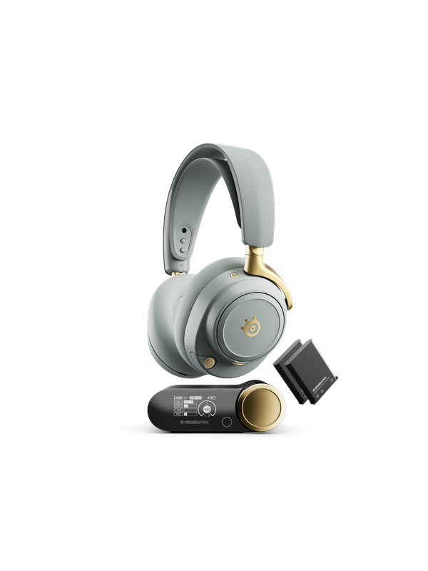 SteelSeries Arctis Nova Elite Sage Gold - High-end Gaming Headset - Valkoinen
