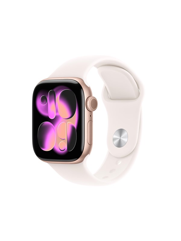 Apple Watch Series 11 GPS 42mm Rose Gold Aluminium Case with Light Blush Sport Band - S/M