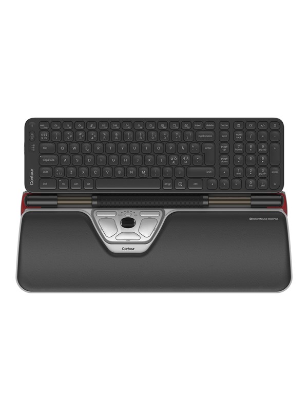 Contour RollerMouse Red Plus & Balance Mid-Size Keyboard Combo Wireless PN Layout - Näppäimistö ja Hiirisetti - Pohjoismainen