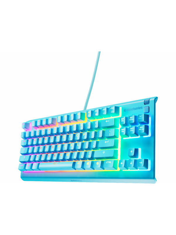 SteelSeries Apex 3 TKL Aqua - Pelinäppäimistö - ilman numpadia - Pohjoismainen - Sininen