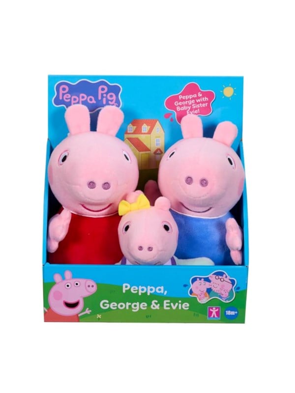 Peppa Pig 3pk plush