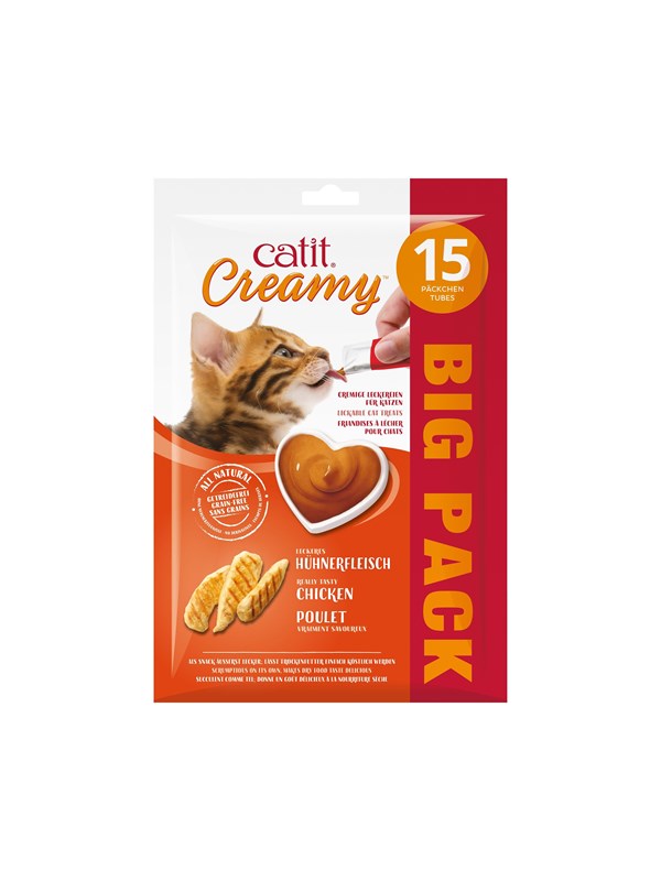 Catit - Creamy Premium Treat for Cats - Chicken - 15 x 10 g