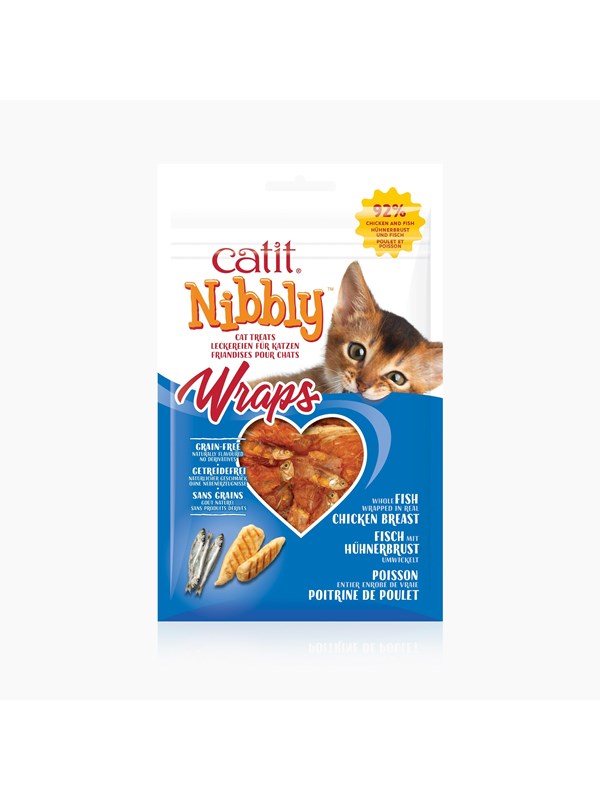 Catit - Nibbly Wraps Treat for Cats - Chicken & Fish - 30 g