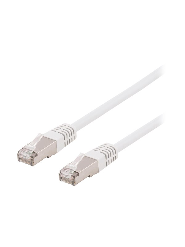 Deltaco patch cable - 3 m - white - Valkoinen - 3m