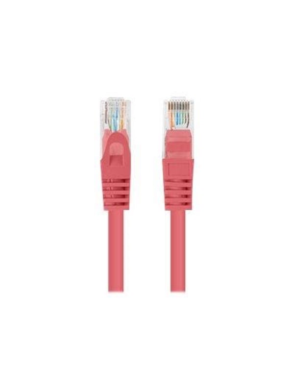 Lanberg patch cable - 25 cm - red RA3017 - Punainen - 0.25 meter