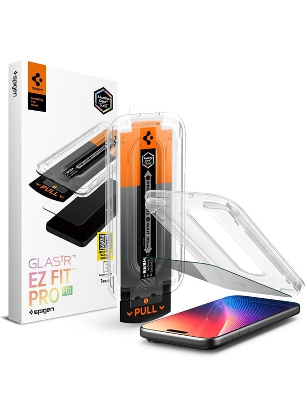 Spigen Glass tR EZ Fit Pro HD (Privacy) 1 Pack - transparency - iPhone 17/16 Pro / 17