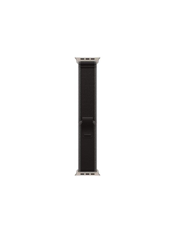 Apple 49mm Black/Charcoal Trail Loop - M/L - Natural Titanium Finish