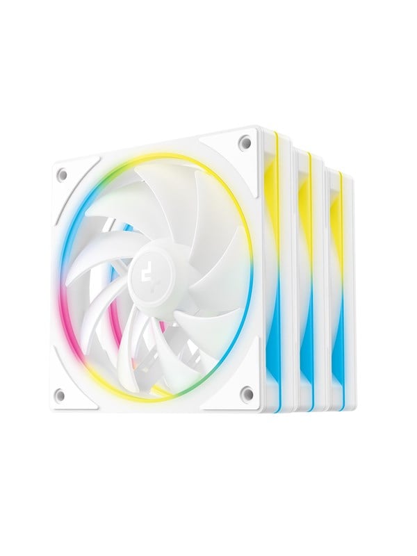 DeepCool FL12 SE 3-1 - Kotelotuuletin - 120mm - Valkoinen, RGB-valolla - 29 dBA