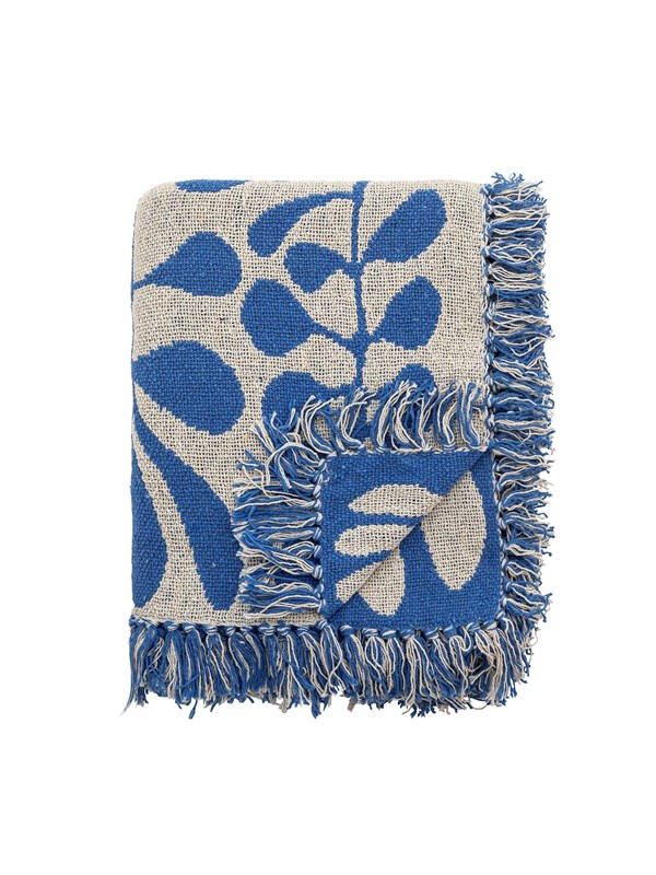 Bloomingville - Nevine Plaid - Blue - 160x130 cm