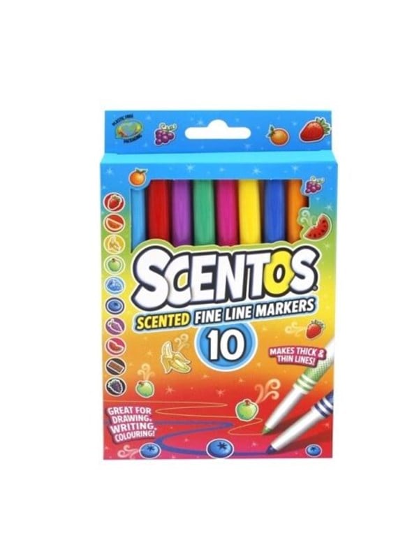 Scentos Fine Line Markers Bold 10 pcs
