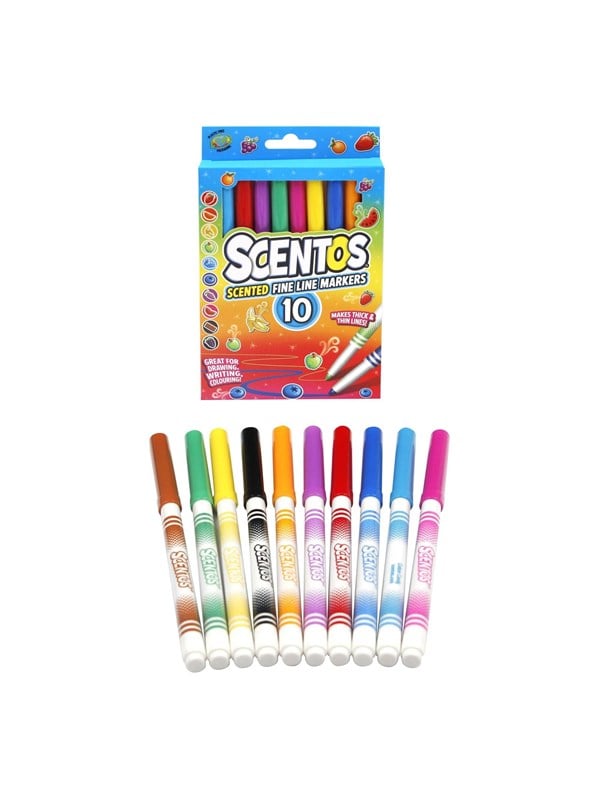Scentos Fine Line Markers Bold 10 pcs