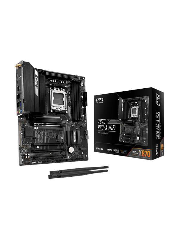 ASRock X870 PRO-A WIFI Emolevy - AMD X870 - AMD AM5 - DDR5 RAM - ATX