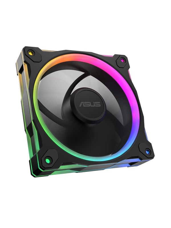 ASUS Prime MR120 PWM ARGB -tuuletin, liukulaakeri, 120 mm, musta