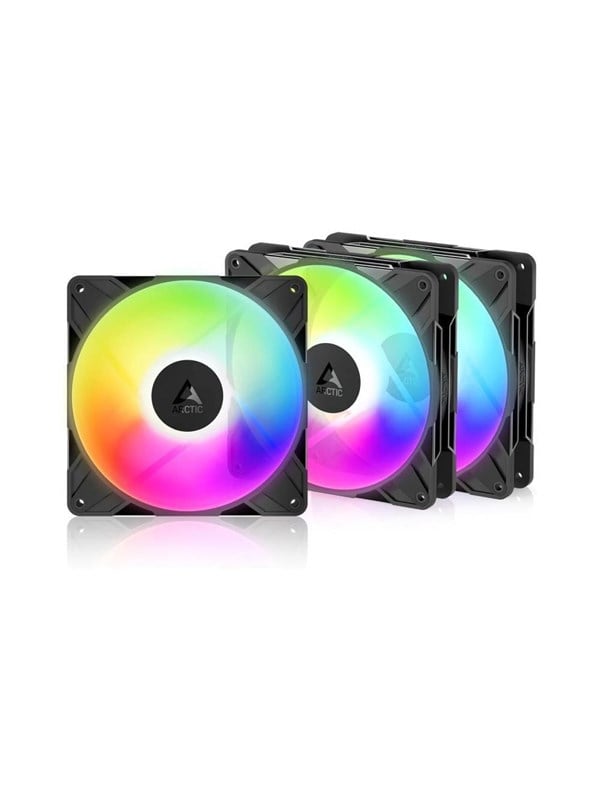 Arctic P14 Pro Reverse A-RGB (3-pack) - Kotelotuuletin - 140mm - Musta RGB LED valolla