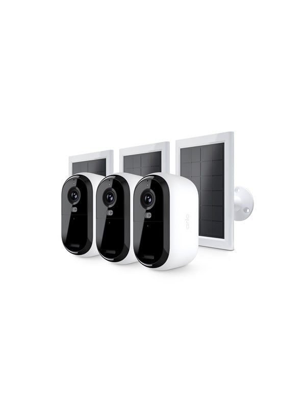 Arlo Essential 3 2K -valvontakamera aurinkopaneelilla (3 kameraa & 3 aurinkopaneelia)