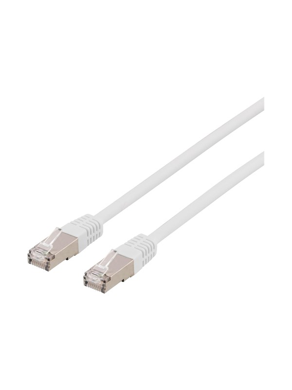 Deltaco patch cable - 5 m - white - Valkoinen - 5m