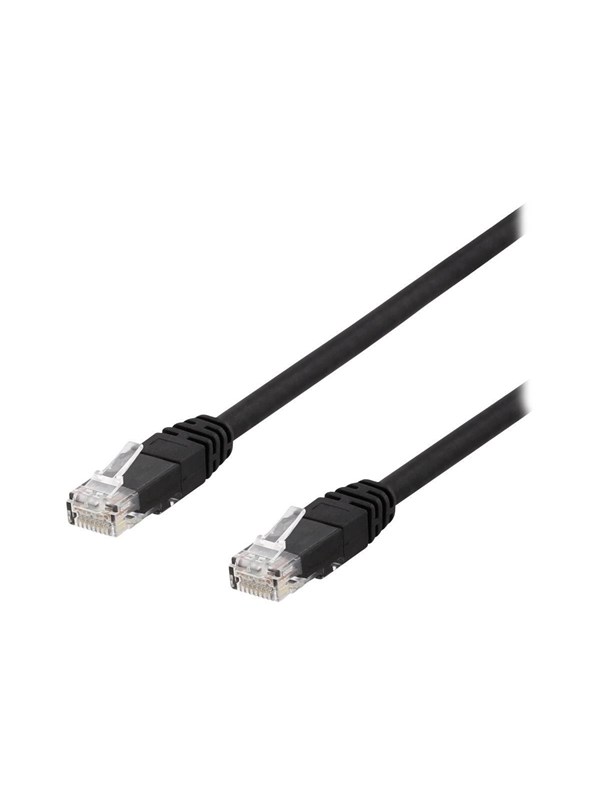Deltaco TP-63SAU - patch cable - 3 m - black - Musta - 3m
