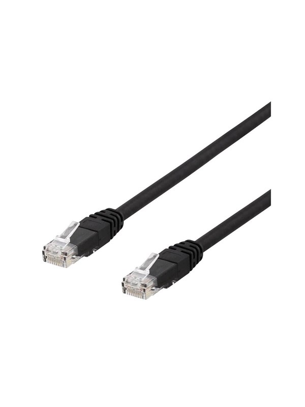Deltaco TP-67SAU - patch cable - 7 m - black - Musta - 7m