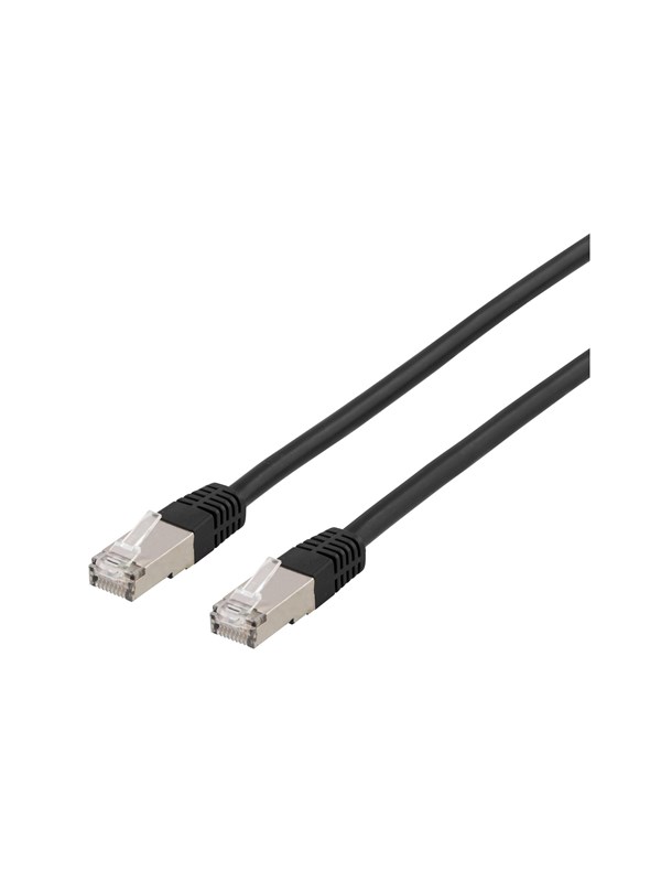 Deltaco STP-611SAU - patch cable - 1.5 m - black - Musta - 1m