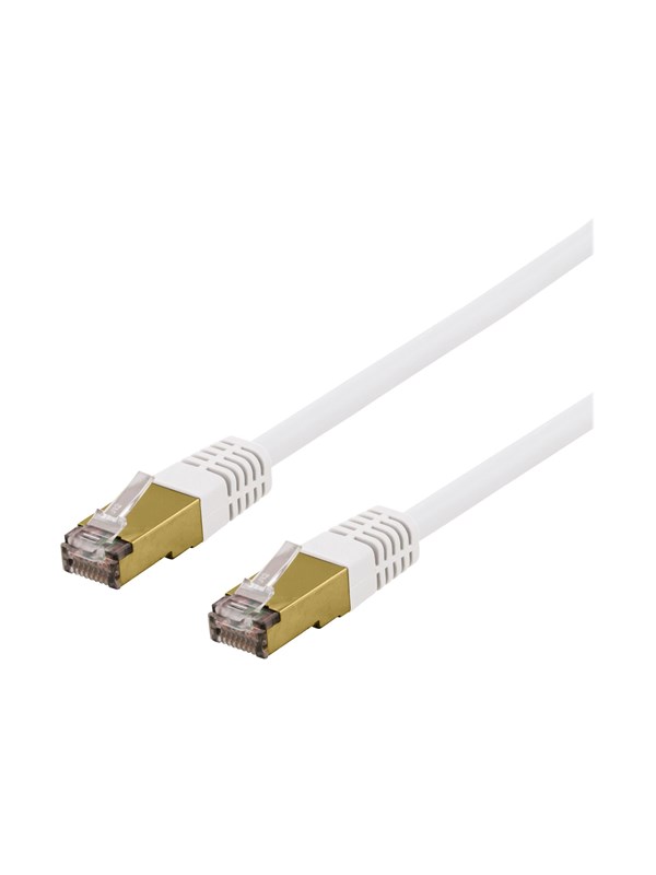 Deltaco patch cable - 1 m - white - Valkoinen - 1meter