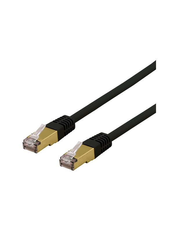 Deltaco SFTP-62SAH - patch cable - 2 m - black - Musta - 2m