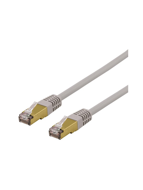 Deltaco SFTP-63AH - patch cable - 3 m - grey - Harmaa - 3m
