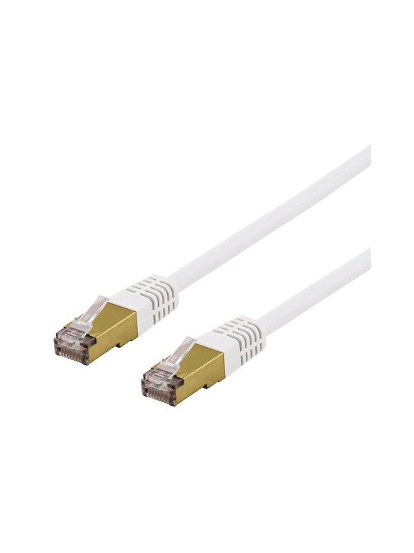 Deltaco SFTP-63VAH - patch cable - 3 m - white - Valkoinen - 3m