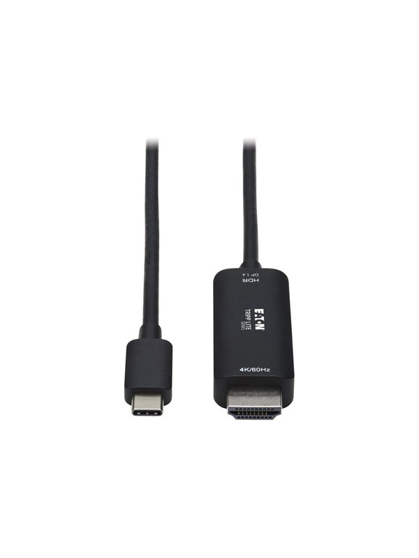 Eaton Tripp Lite Series USB C to HDMI Adapter Cable 4K 60Hz HDR HDCP 2.2 DP 1.4 Alt Mode Black 3ft
